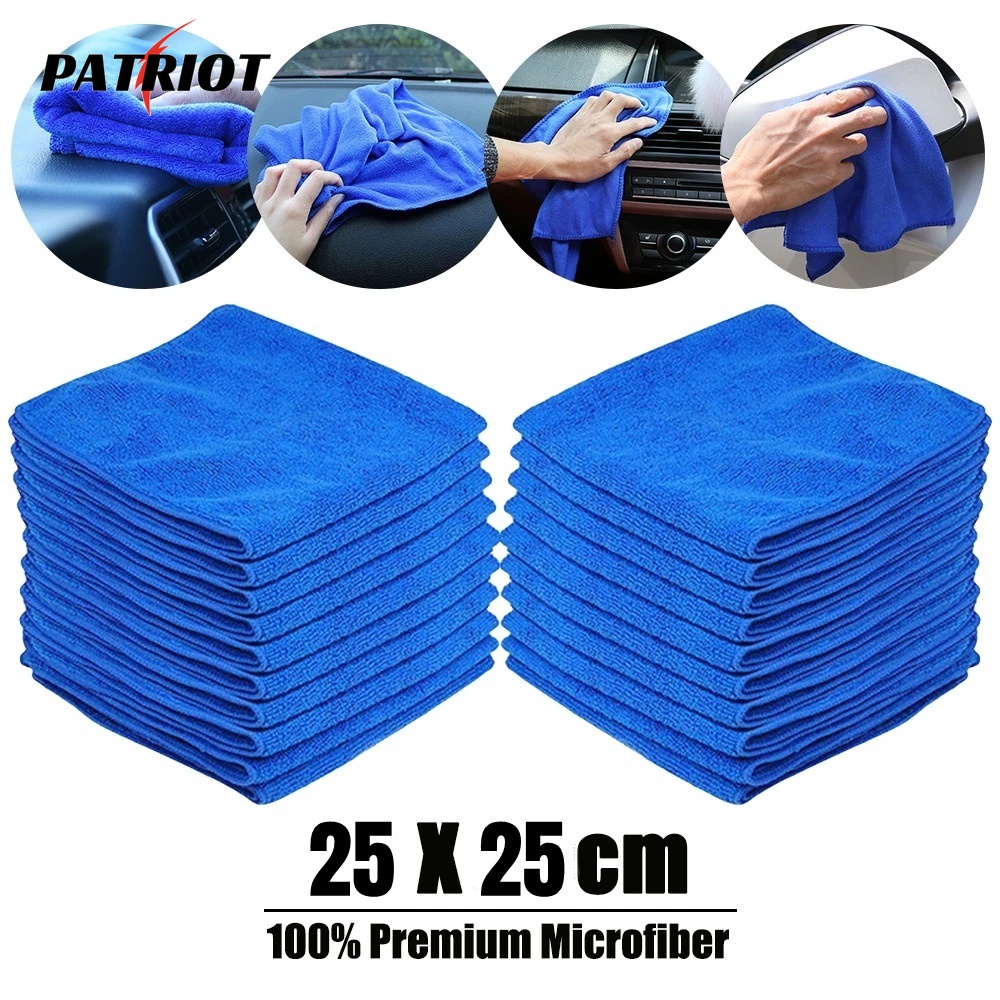 [PATRIO] ผ้าขนหนูไมโครไฟเบอร์ ขนาด 25*25 ซม. สําหรับทําความสะอาดรถยนต์ ราคา ถูกที่สุด ดีลบีเคเค