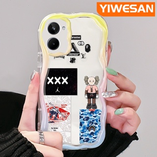 เคสโทรศัพท์มือถือ แบบใส ลายกราฟฟิติหุ่นยนต์ แนวสตรีท สีครีม สําหรับ Realme 10