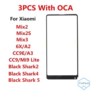 อะไหล่หน้าจอสัมผัส LCD 3 ชิ้น สําหรับ Xiaomi Mi Mix 2 2S 3 A2 A3 CC9E Black Shark 5 Pro 4 4S