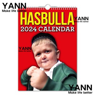 Yann1 2024 ปฏิทินแขวนผนัง ลาย Hasbulal ปี 2024