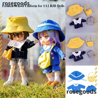 Rosegoods1 BJD ชุดเครื่องแบบนักเรียน กระโปรงตุ๊กตา ผ้าฝ้าย คุณภาพสูง