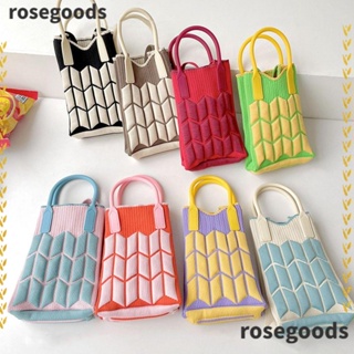 Rosegoods1 กระเป๋าสะพายไหล่ กระเป๋าถือ ผ้าถัก สําหรับผู้หญิง