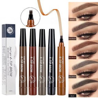 Hot Sale# Cross-border hot sale four-fork eyebrow pencil Chinese and English packaging four-fork water eyebrow pencil four-head eyebrow pencil coarse Rod liquid eyebrow pencil 8cc