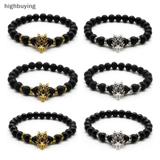 [highbuying] วินเทจ สัตว์ หัวมังกร สร้อยข้อมือ ฝ้า ภูเขาไฟ ลาวา หิน ลูกปัด พระพุทธรูป มังกร ผู้ชาย สร้อยข้อมือ กําไลข้อมือ ของขวัญใหม่ พร้อมส่ง