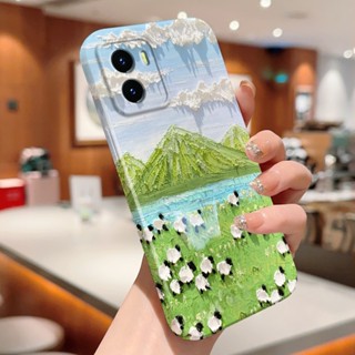 เคสโทรศัพท์มือถือแบบแข็ง กันกระแทก กันรอยกล้อง ลายดอกไม้ ทิวทัศน์โรแมนติก สวยงาม สําหรับ Vivo Y15 Y15a Y15c Y15s Y01 Y01a Y02 Y02s Y02a Y11 Y16 Y35