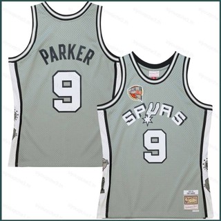 เสื้อกีฬาบาสเก็ตบอล ลาย NBA Hall Of Fame San Antonio Spurs Parker Jersey สไตล์เรโทร พลัสไซซ์ SY3 2023-2024 สําหรับผู้ชาย และผู้หญิง YS3