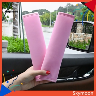 Skym* ปลอกหุ้มเข็มขัดนิรภัย ระบายอากาศ สีพื้น สําหรับภายในรถยนต์ 1 คู่