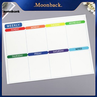 &lt;moonback&gt; กระดานข้อความ ปฏิทิน แม่เหล็ก น้ําหนักเบา เพื่อการเรียนรู้ สําหรับร้านอาหาร