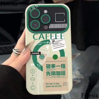 ใหม่ เคสโทรศัพท์มือถือนิ่ม ลายฉลากกาแฟ ขนาดใหญ่ สําหรับ Iphone Apple 13pro 12 Max 7p 14pro 11 Q8BB