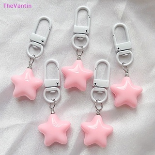 Thevantin พวงกุญแจ จี้รูปดาวน่ารัก สีเหลือง สีชมพู สําหรับห้อยกระเป๋าเป้สะพายหลัง หูฟัง