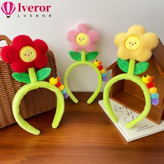 Lveror ที่คาดผม ลายการ์ตูนดอกทิวลิปน่ารัก สีเขียว สําหรับผู้หญิง