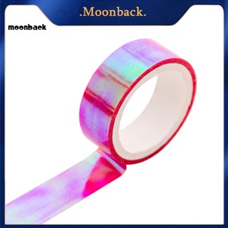 &lt;moonback&gt; เทปกาวเลเซอร์ กันน้ํา สีสันสดใส สําหรับตกแต่งสมุดอัลบั้ม สมุดโน้ต DIY