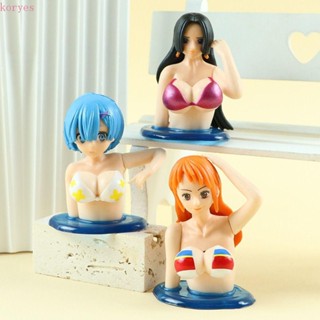 ฟิกเกอร์ รูปปั้นอนิเมะ Nami Boa Hancock Rem อุปกรณ์เสริม สําหรับตกแต่งรถยนต์