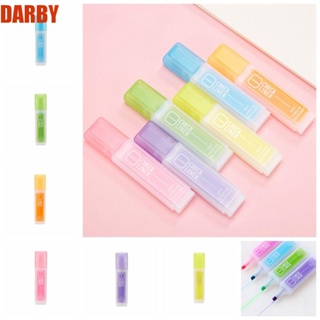 Darby ปากกามาร์กเกอร์ ไฮไลท์ เรืองแสง ความจุสูง แห้งเร็ว 6 สี