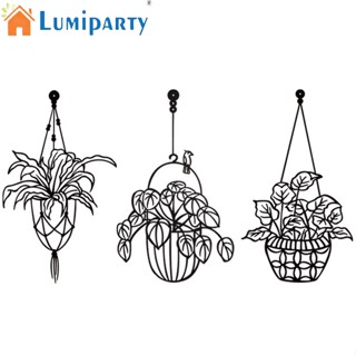 Lumiparty ประติมากรรมโลหะ รูปดอกไม้ สไตล์มินิมอล สําหรับตกแต่งผนัง ห้องนั่งเล่น ห้องนอน ห้องครัว ห้องน้ํา 3 ชิ้น