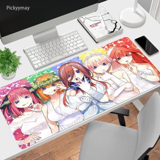 แผ่นรองเมาส์ แบบยาง ขนาดใหญ่ ลายการ์ตูนอนิเมะ The Quintessential Quintuplets Kawaii Girl สําหรับเล่นเกม PC