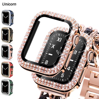 กระจกนิรภัย และเคสป้องกันหน้าจอ สําหรับ Apple Watch 45 มม. 41 มม. 44 มม. 40 มม. iWatch series 7 8 SE 6 5 4