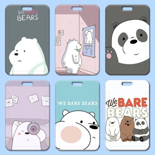 ซองใส่บัตรพนักงาน แบบแข็ง ลายการ์ตูนอนิเมะ We Bare Bears DIY สําหรับนักเรียน