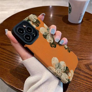 เคสโทรศัพท์มือถือนิ่ม ลายดอกไม้ สีเหลืองส้ม สําหรับ OPPO A91 F11 F9 Pro A3S A9 A5 A31 A53 A33 2020 A7 A5S A12 A11K A52 A92 A83 A55 A56 A55S A95 Realme C1 X XT