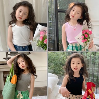 พร้อมส่ง ใหม่ เสื้อสายเดี่ยว ผ้าฝ้ายแท้ ทรงสลิมฟิต เข้ากับทุกการแต่งกาย สไตล์เกาหลี ญี่ปุ่น แฟชั่นฤดูร้อน สําหรับเด็กผู้หญิง 2023