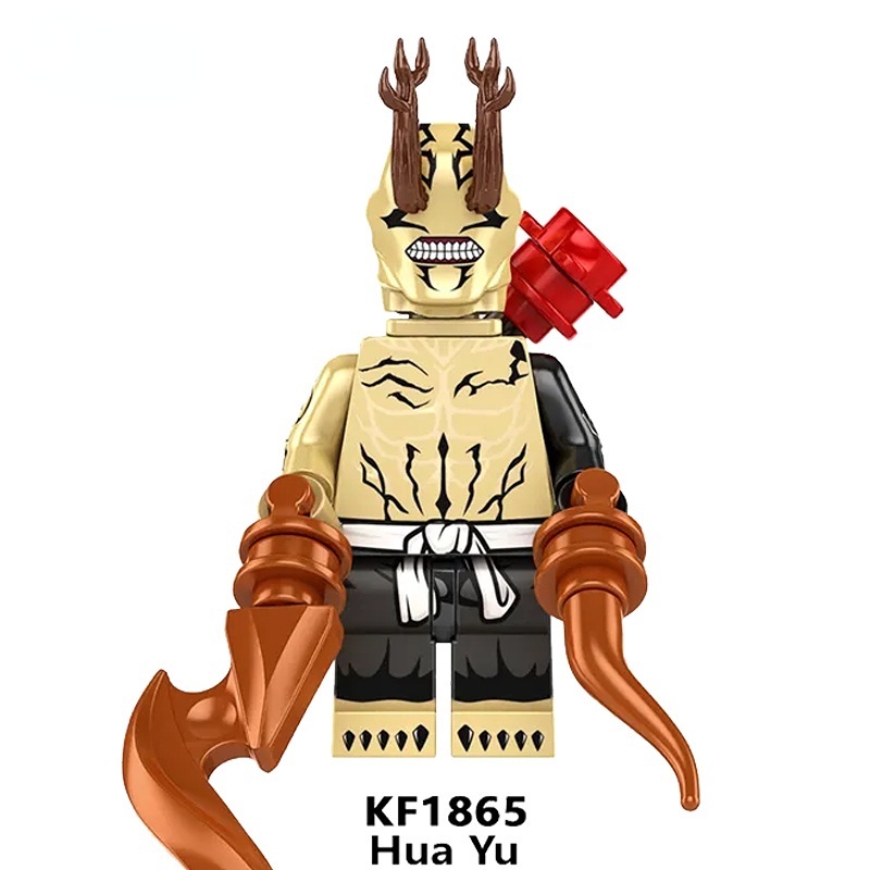 ของเล่นตัวต่อฟิกเกอร์ Jujutsu Kaisen Itadori Yuji Geto Suguru Hua Yu ขนาดเล็ก สไตล์ญี่ปุ่น - รูปที่ 6