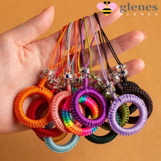 Glenes สายคล้องโทรศัพท์มือถือ แบบสั้น ถักมือ กันตก