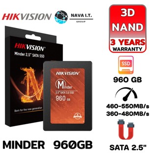 COINSคืน15%⚡FB9JMZV6⚡ HIKVISION MINDER 960 GB 3D NAND 2.5" SATA III รับประกัน 3 ปี