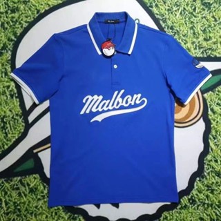 Malbon Golf เสื้อยืดโปโล แขนสั้น คอปก ระบายอากาศ ใส่สบาย เหมาะกับฤดูร้อน สําหรับผู้ชาย ผู้หญิง 2II3