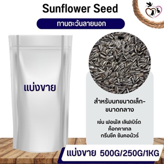 ทานตะวันลายนอก Strip SunFlower อาหารนก กระต่าย หนู กระต่าย กระรอก ชูก้า และสัตว์ฟันแทะ (แบ่งขาย 250G / 500G / 1KG)