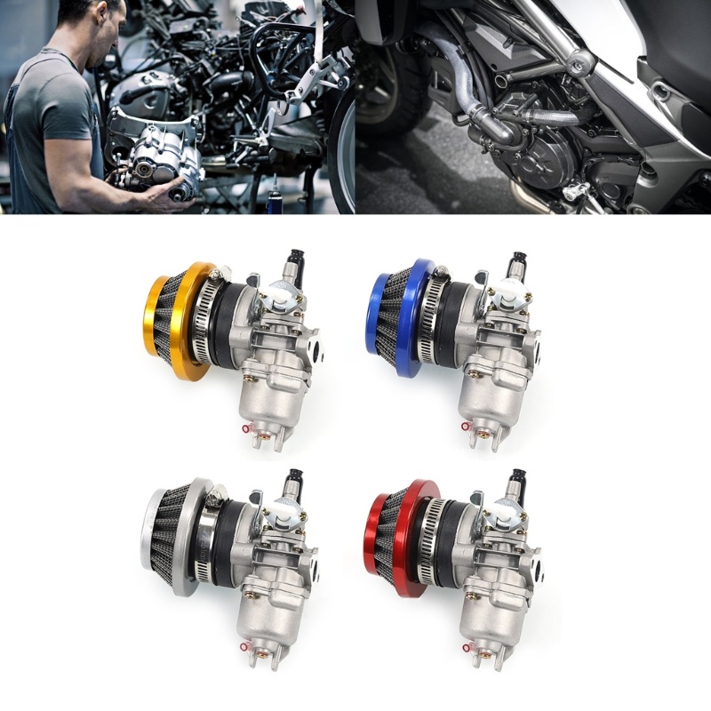 Ci Pocket Bike 47cc 49cc เครื่องยนต์ Carb คาร์บูเรเตอร์ Pod Air Filter Assembly Fit สําหรับ Mini รถจ