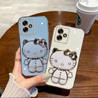 พร้อมส่ง ใหม่ เคสโทรศัพท์มือถือนิ่ม ลายคิตตี้ พร้อมกระจกแต่งหน้า แฟชั่น สําหรับ INFINIX HOT 30 30i 30 Play 2023 INFINIX HOT30 HOT30i HOT30Play