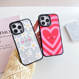 【หน้ายิ้ม】Casetify เคสโทรศัพท์มือถืออะคริลิค ดูดซับแม่เหล็ก คุณภาพสูง สําหรับ iPhone 14 Pro max 13 13 Pro max 11 Pro max 14 14Pro 12 12Pro 12 Pro max 13Pro