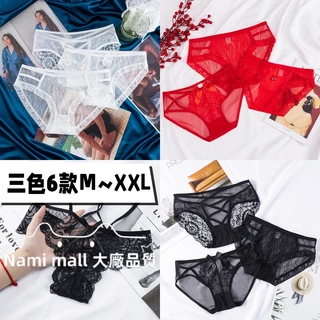 Nami Selects✔️ขายดี กางเกงชั้นใน เอวต่ํา ผ้าฝ้ายแท้ ไร้รอยต่อ แต่งลูกไม้ สีดํา เซ็กซี่ พลัสไซซ์ สําหรับผู้หญิง