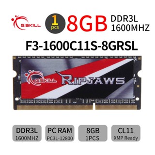 G.skill หน่วยความจําแล็ปท็อป 8GB DDR3L 1600MHz PC3L-12800S 204Pin 1.35V SODIMM