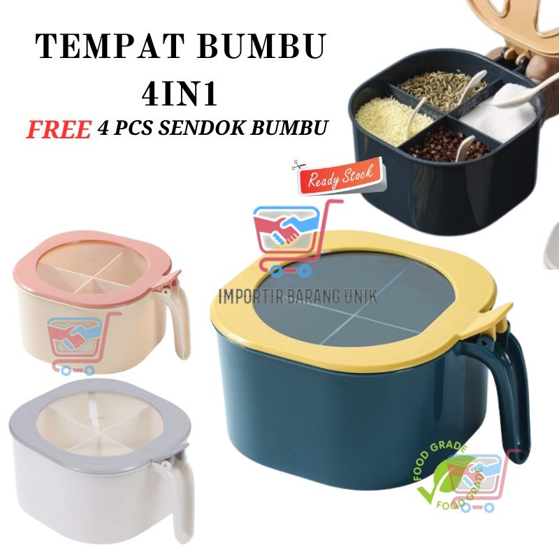 [IMB] B304
- กล่องเครื่องเทศ 4-in-1/กล่องเครื่องเทศ 4 ช่อง