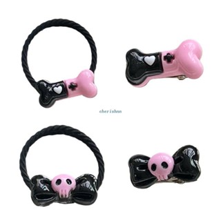 Ch*【พร้อมส่ง】กิ๊บติดผม น่ารัก และเชือกรัดผม กระดูก / โบ รูปร่าง กิ๊บติดผม กันลื่น ที่คาดผม