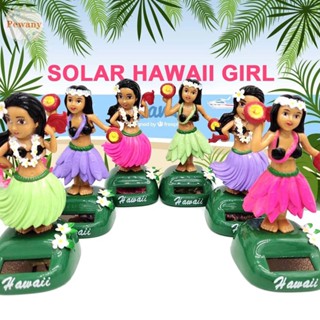 PEWANY Car Accessories Swinging Hawaiian Girl Desktop Dancing Hula Girl Solar Swinging Doll Dashboard Decoration Hula Dancer Cute Car Ornament Dancing Figure Toy Solar Powered Shaking Head Doll/Multicolor