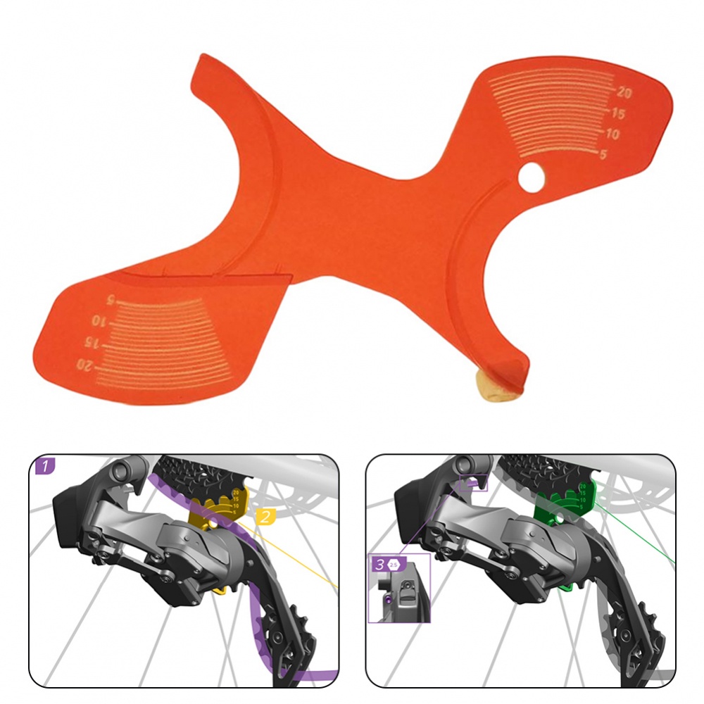 เครื่องมือวัดช่องว่างโซ่ตีนผีจักรยาน ด้านหลัง สีแดง สําหรับ SRAM XPLR AXS FORCE RIVAL RED