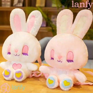 Lanfy กระเป๋าเป้สะพายหลัง ขนนิ่ม ขนาดใหญ่ จุของได้เยอะ ตุ๊กตากระต่าย ของเล่นสําหรับเด็กนักเรียน