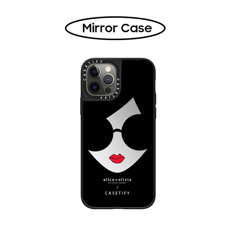 Casetify Alice + Olivia เคสโทรศัพท์มือถือแบบกระจกแข็ง ลายแว่นตากันแดด สําหรับ iPhone 11 12 13 14 Pro Max