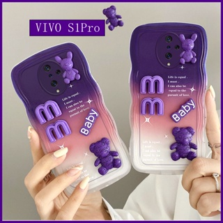 เคส Vivo S1 Pro tpu ดอกกุหลาบ สีแดง สีชมพู สีฟ้า สีพื้น ไล่โทนสี เคสโทรศัพท์ สําหรับ Vivo S1 Pro BBDK