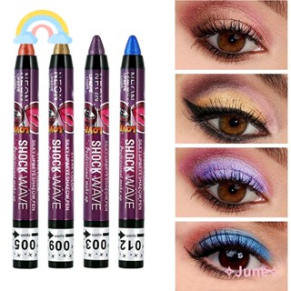 JUNE Highlighter 2 In 1 Eyeshadow Lip Pen Eyeshadow Stick Pencil Makeup Shimmer Colored Gradient Long-lasting Waterproof