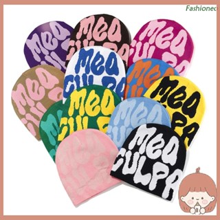 One Y2K Beanies หมวกบีนนี่ถัก หมวก Mea Culpa Beanies Dupes Skull Cap Skullies Beanies