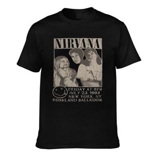 Gildan เสื้อยืดผ้าฝ้าย พิมพ์ลาย Nirvana Friday At 8 Pm July 23 1993 New York Roseland คุณภาพดี