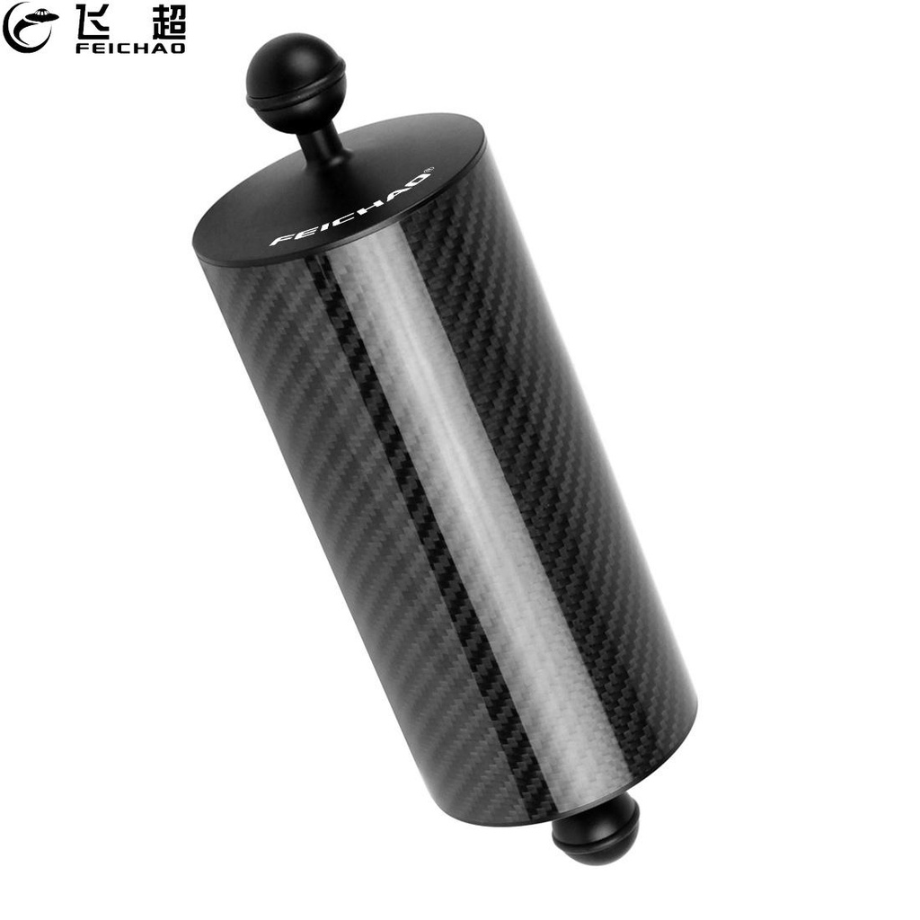 FEICHAO ใหม่คาร์บอนไฟเบอร์ลอยลอยตัวแขนน้ํา 1 "Dual Ball ลอย Dia 80 มม.กล้องดําน้ําถาดใต้น้ําสําหรับสมาร์ทโฟน GoPro