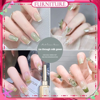 ♕Yunzuan Ice Permeable Nail Polish Gel Mint Milk Green Series ฤดูร้อน Aurora Uv Led Phototherapy กาวเล็บสำหรับเล็บ Salon 15Ml 16สีเฟอร์นิเจอร์