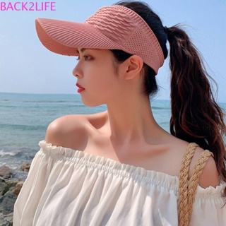 Back2life หมวกกันแดด ผ้าโพลีเอสเตอร์ ป้องกันรังสียูวี สไตล์เกาหลี สําหรับผู้หญิง