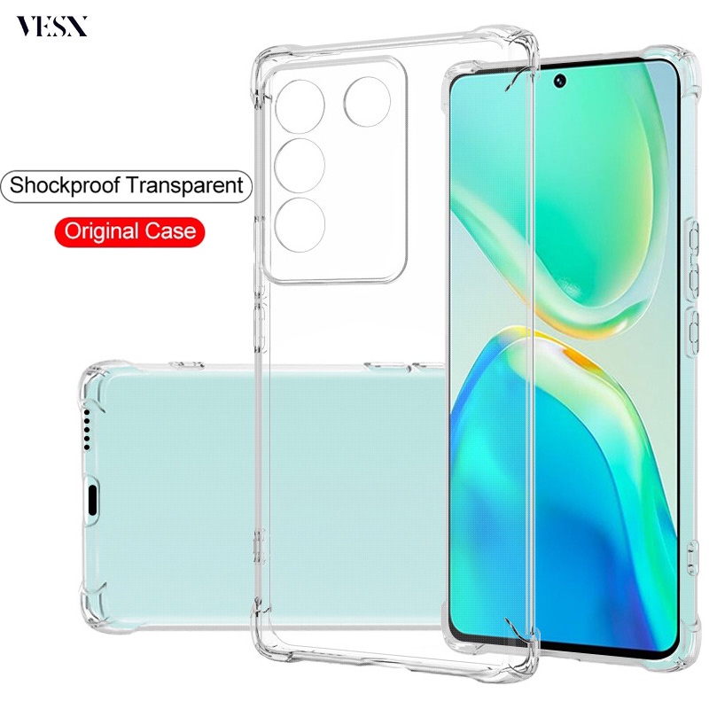 เคสใสกันกระแทก สำหรับ VIVO V30 V29 V27 V27E V25 V25E V23 V23E V21 V21E V20 SE V17 V15 Pro T1 X100 Ultra X100s X90 X80 X70 X60 V19 Neo 5G 4G 2024
