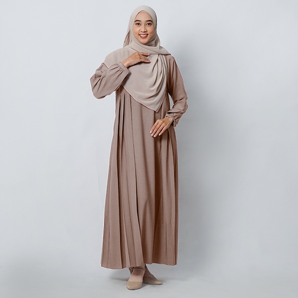 TUBITA – Camila Dress Deep Taupe Umrah Gamis Abaya