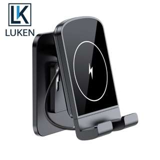 Luken ที่ชาร์จโทรศัพท์มือถือไร้สาย 15W แบบติดผนัง ชาร์จเร็ว สําหรับ IP 14 13 12 Android